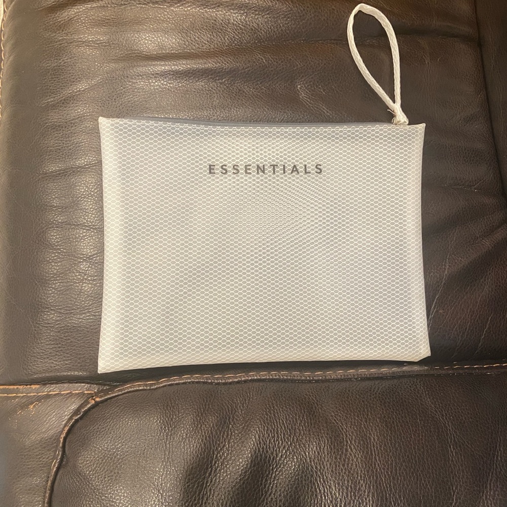 Essentials White Cosmetic wristlet Case for Everyday Use